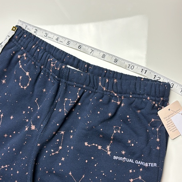 Spiritual Gangster Navy Laguna Sweatpants w/ Zodiac Constellation Design, Sz XS - Picture 7 of 8